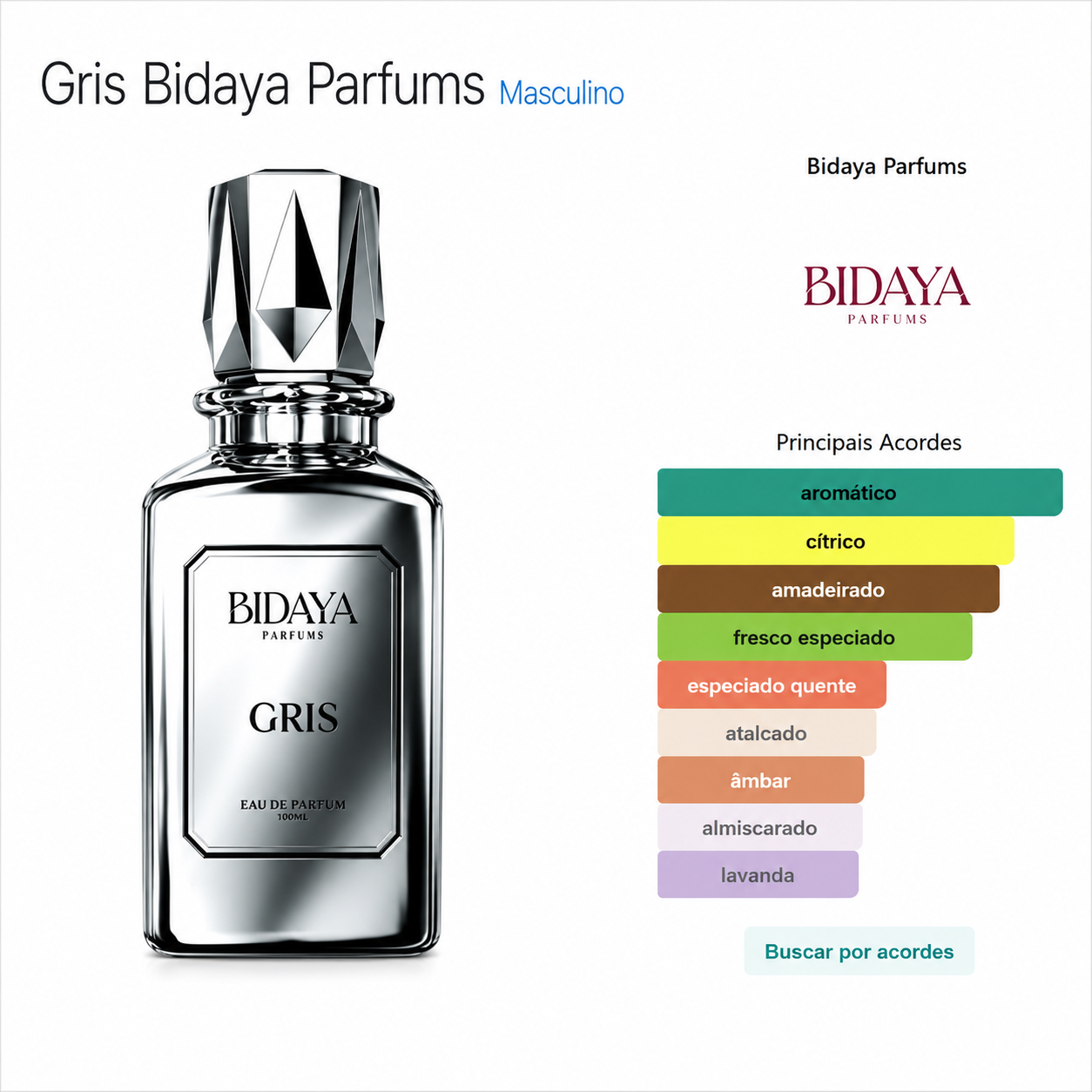 GRIS - BIDAYA - EAU DE PARFUM - 100ML