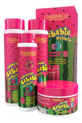 KIT BABABLU MELANCIA - CHARMELLE - SAMPOO 400ML - CONDICIONADOR 400G - MÁSCARA 300G - FINALIZADOR 200G