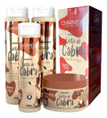 KIT LEITE DE CABRA - CHARMELLE - SHAMPOO 400ML - CONDICIONADOR 400G - MÁSCARA 300G - LEAVE-IN 200G