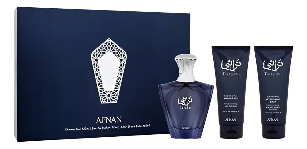 KIT TURATHI - AFNAN - EAU DE PARFUM 100ML - SHOWER GEL 100ML - AFTER SHAVE BALM 100ML