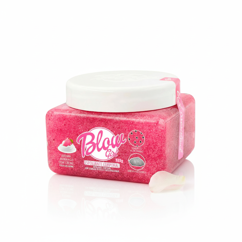 MORANGO COM CREME - BLOW GIRL - ESFOLIANTE CORPORAL - 525G