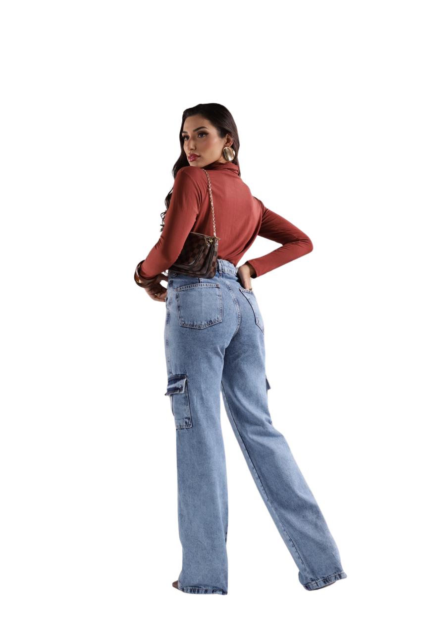 CALCA CARGO AZUL - MIRANTE JEANS