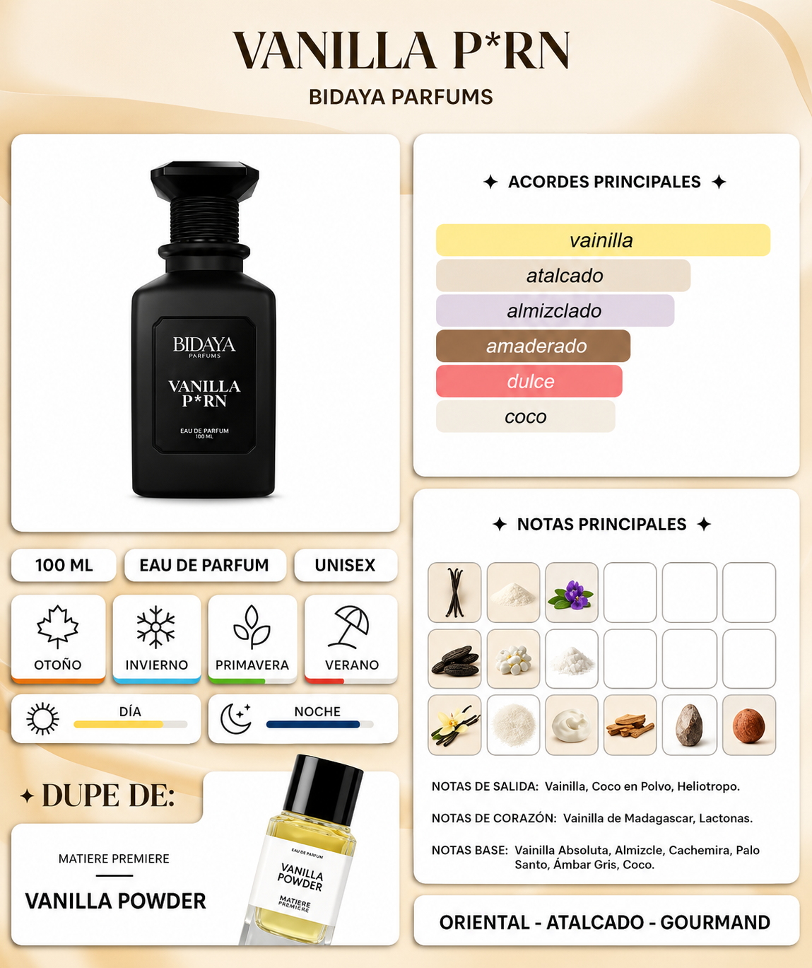 Bidaya Vanilla P*RN Eau de Parfum 100ml