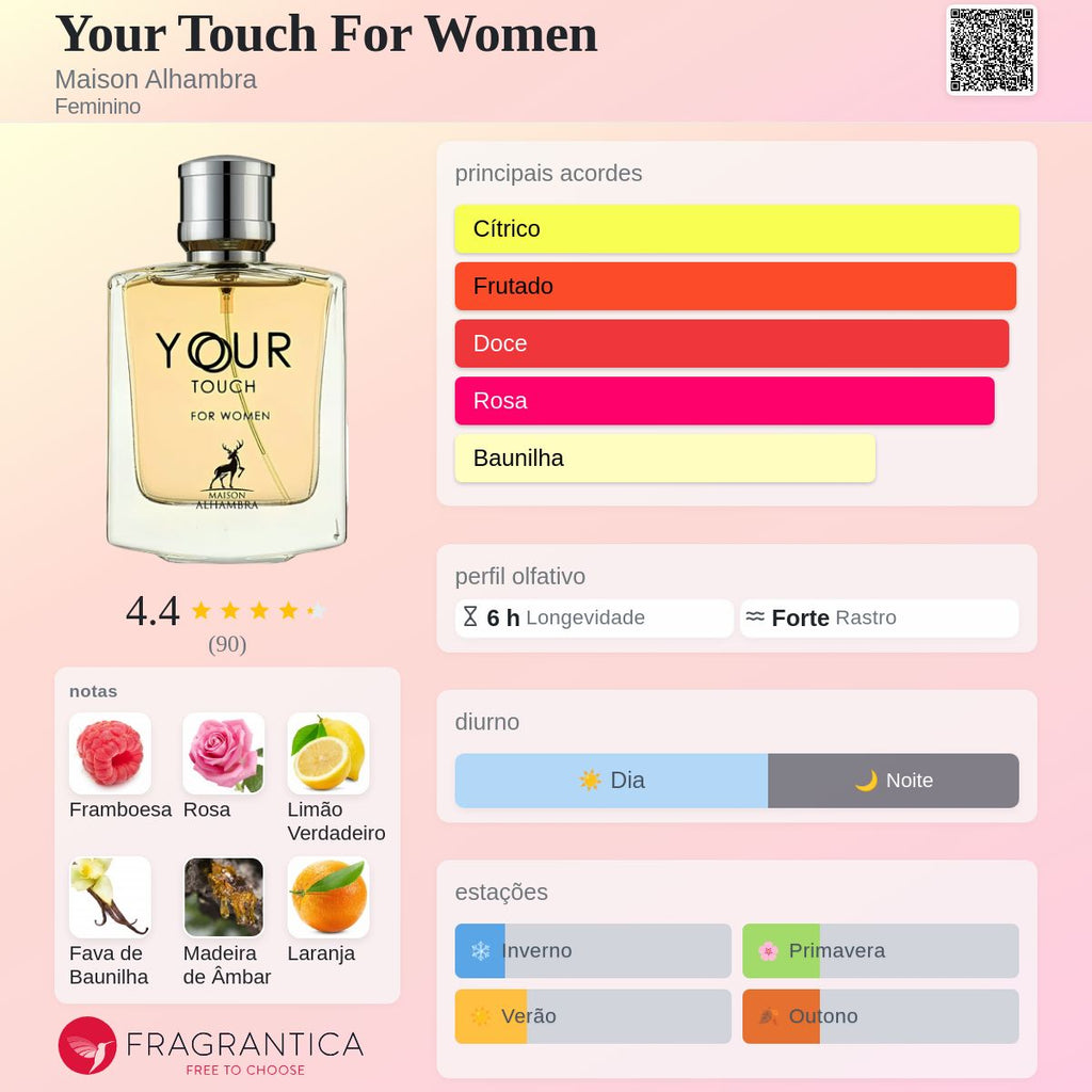 YOUR TOUCH  FOR WOMEN - MAISON ALHAMBRA - EAU DE PARFUM - 100ML