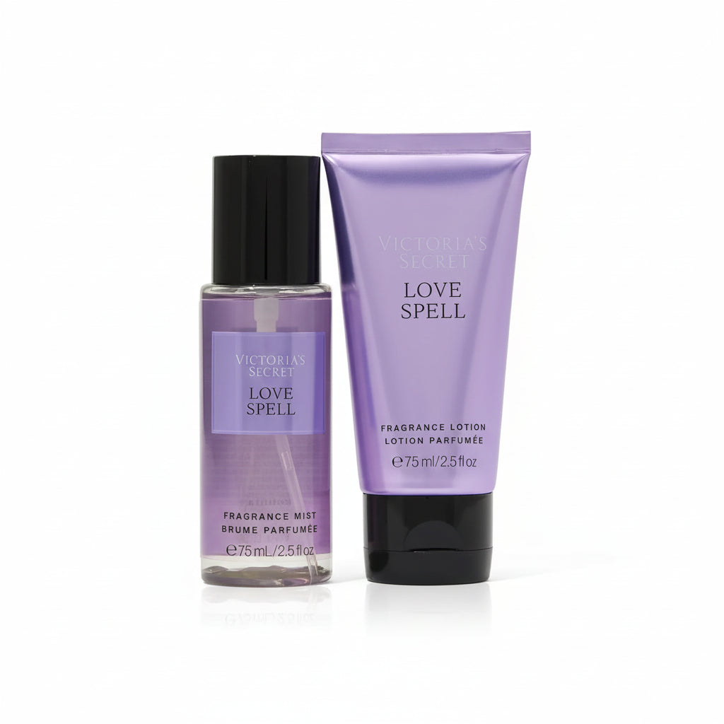 KIT LOVE SPELL - VICTORIA´S SECRET - BODY SPLASH E CREME CORPORAL - 75ML X 2