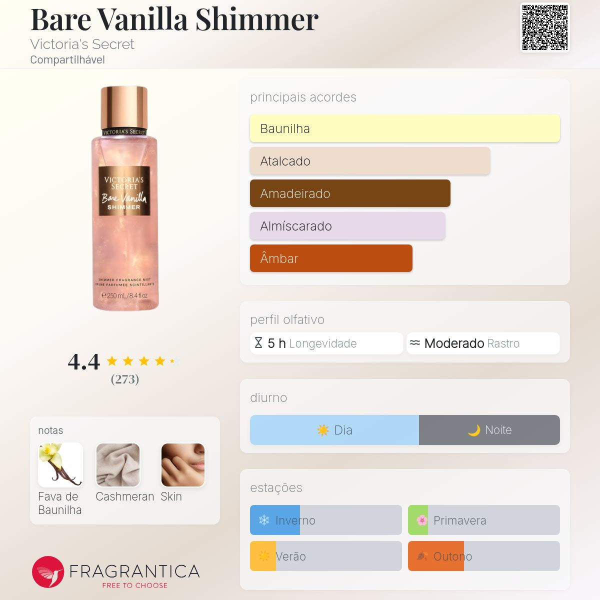 Bare Vanilla Shimmer Joy VS Body Splash 250ml