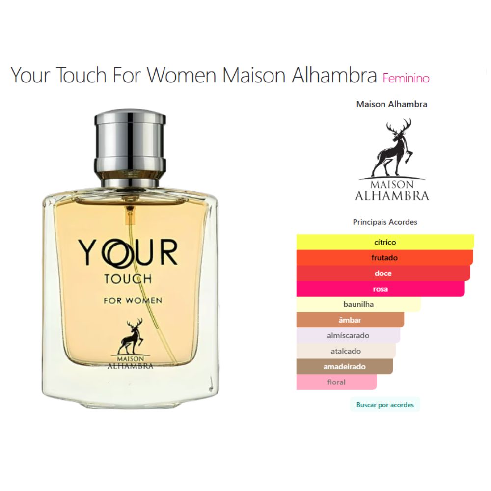 YOUR TOUCH  FOR WOMEN - MAISON ALHAMBRA - EAU DE PARFUM - 100ML