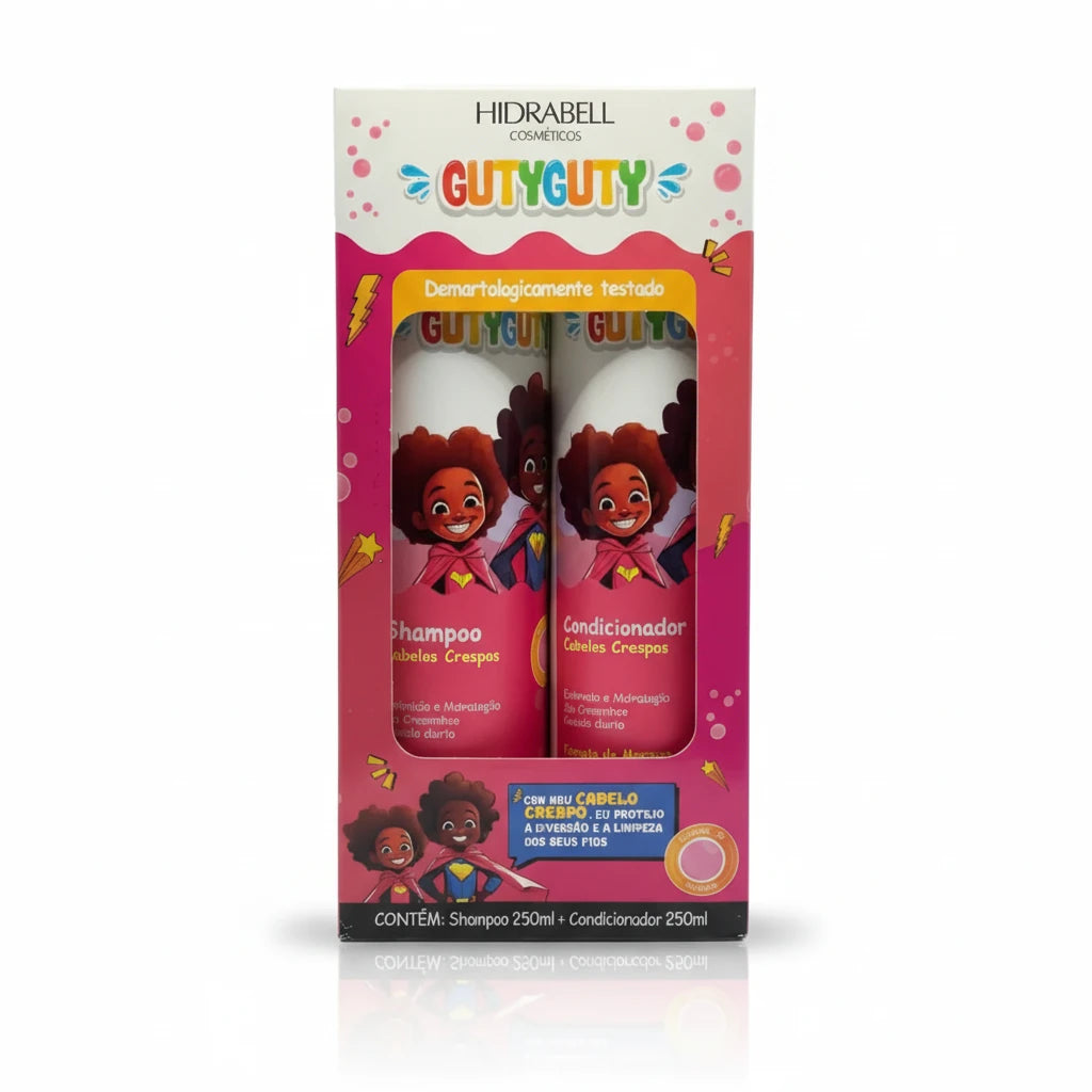 KIT GUTYGUTY ROSA - HIDRABELL - SHAMPOO 250ML + CONDICIONADOR 250ML