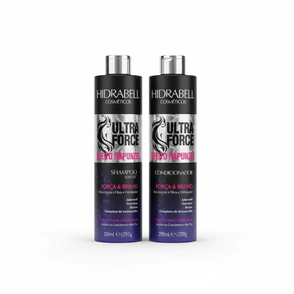 KIT ULTRA FORCE - HIDRABELL - SHAMPOO 285ML - CONDICIONADOR 270G