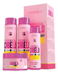 KIT DESMAIA CABELO - CHARMELLE - SHAMPOO 400ML - CONDICIONADOR  400G - MÁSCARA 300G - FILALIZADOR 200ML