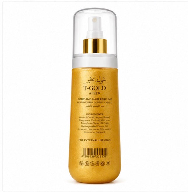 T-GOLD - AFEER  - BODY SPLASH - 200ML