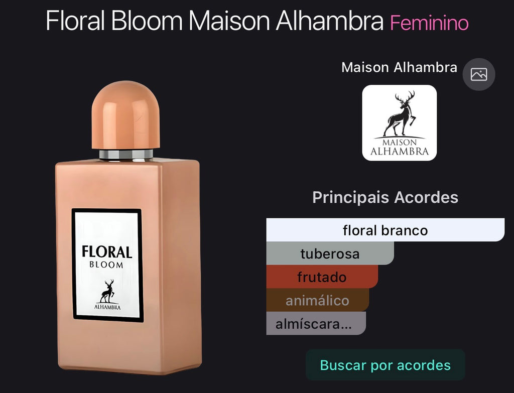 Floral Bloom Perfume Árabe Maison Alhambra Eau de Parfum 100ml