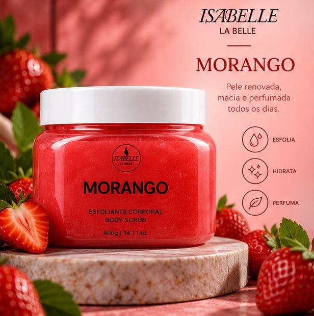 Esfoliante Corporal Isabelle La Belle Body Scrub Morango 400g