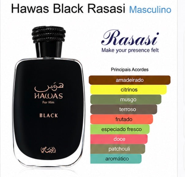 HAWAS BLACK - RASASI - EAU DE PARFUM - 100ML