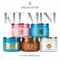 Neeche House Kit Miniaturas 7x50g - Hidratantes Corporais Travel Size com 5 Potes de 50g Cada para Viagens e Perfumação Alta Fixação