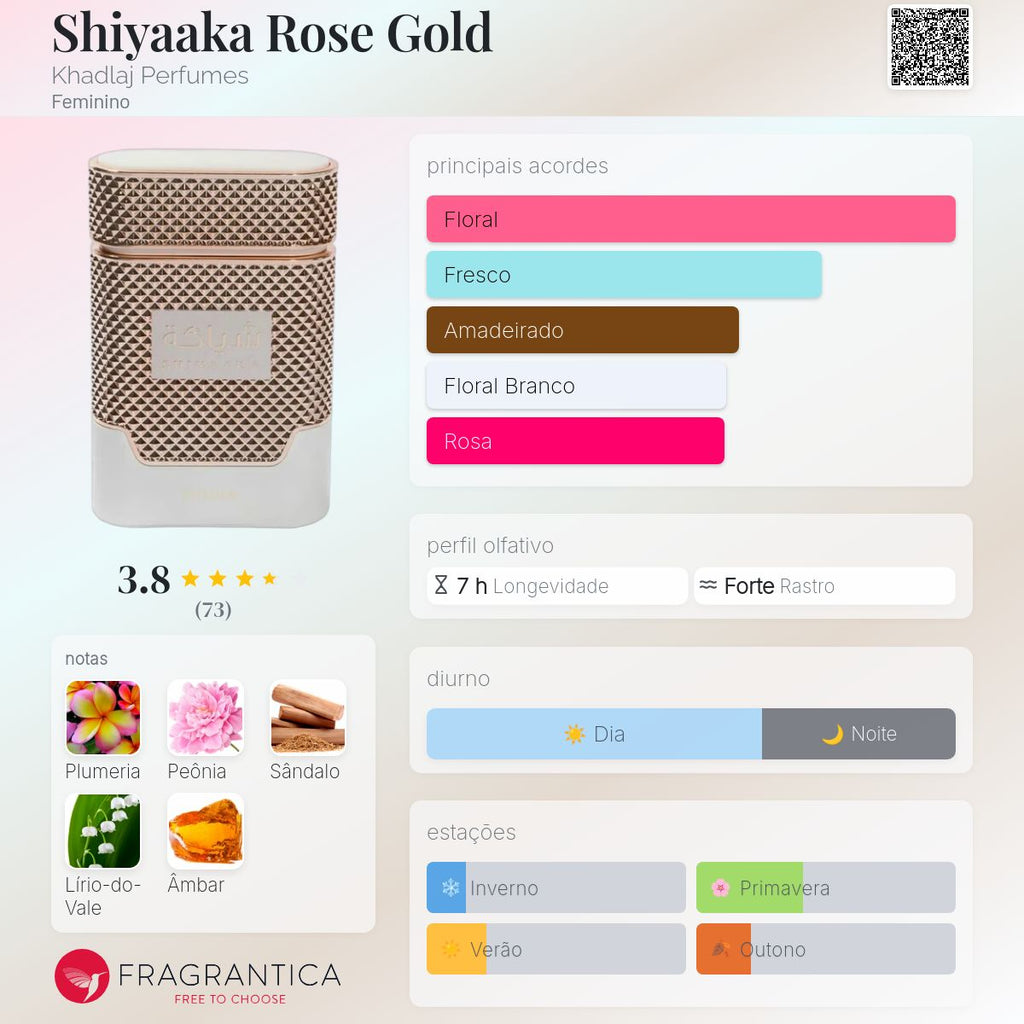 KHADLAJ ROSE GOLD  - SHIYAAKA  - EAU DE PARFUM - 100ML