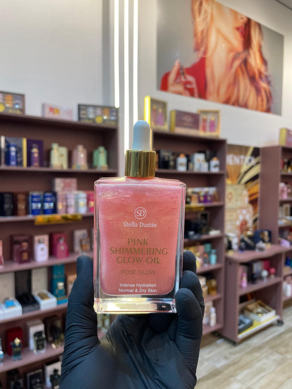 PINK SHIMMERING GLOW OIL - STELLA DUSTIN - ÓLEO CORPORAL - 100ML