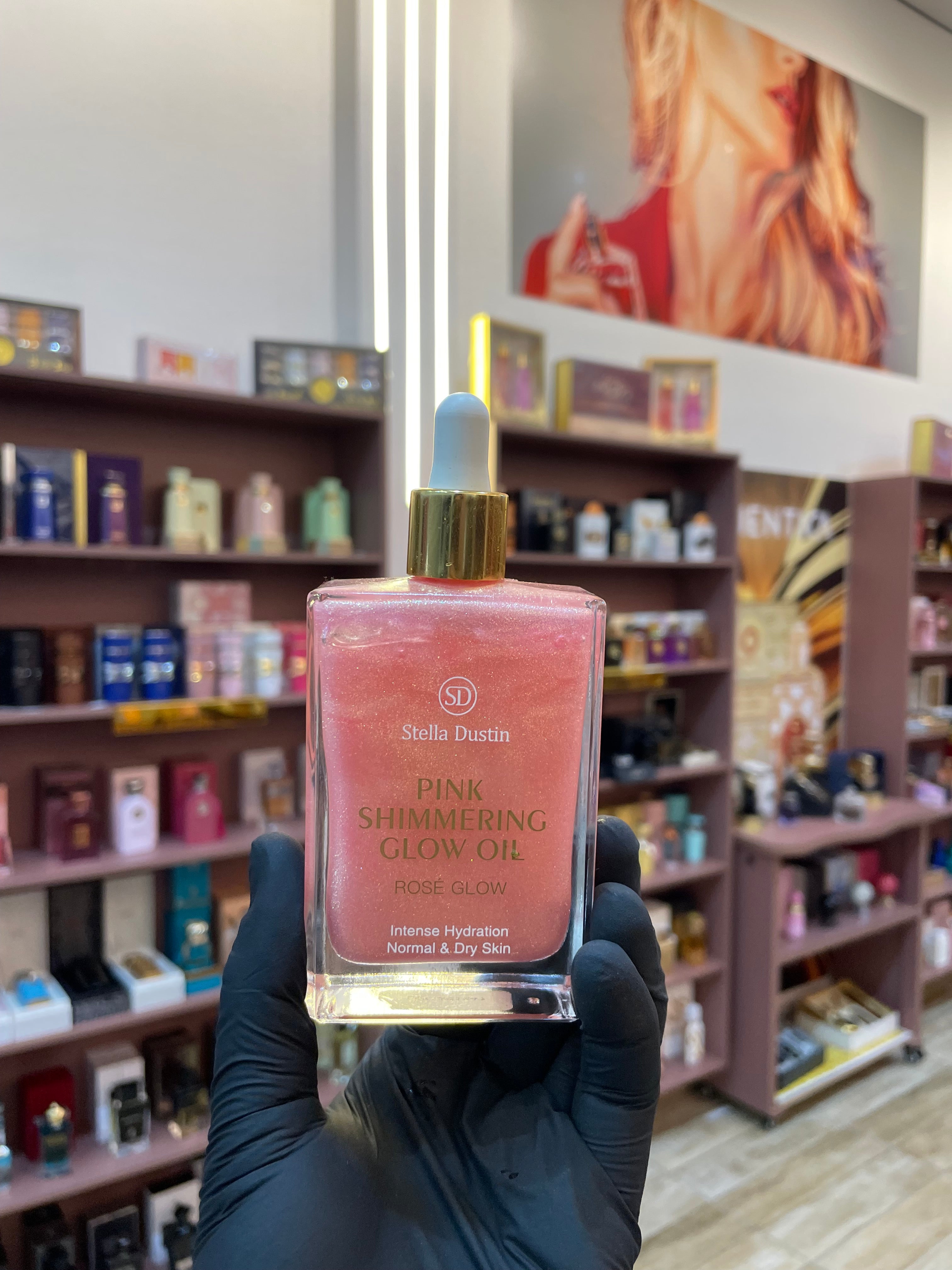 PINK SHIMMERING GLOW OIL - STELLA DUSTIN - ÓLEO CORPORAL - 100ML