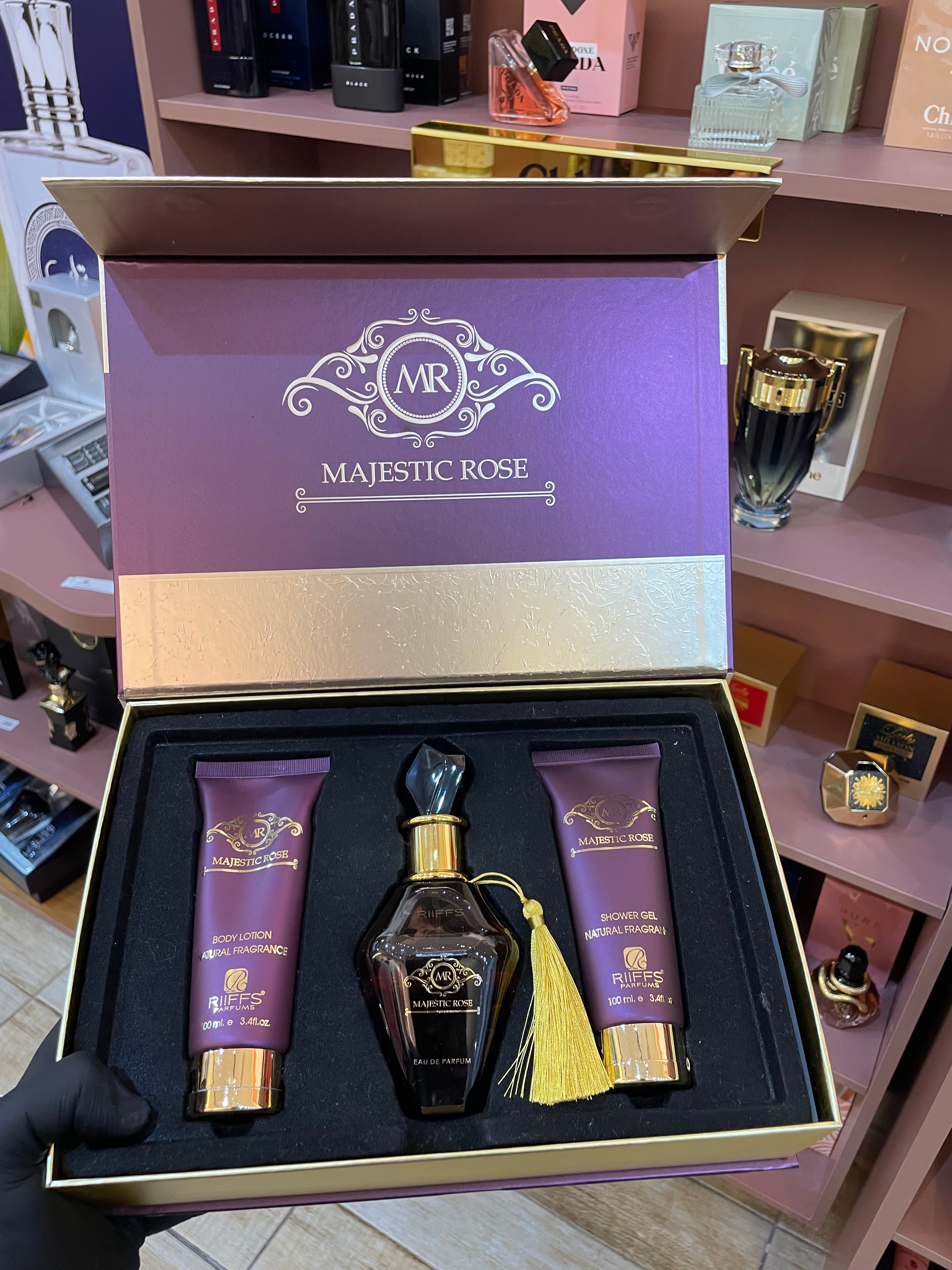 RIFFIS - MAJAESTIC ROSE -EAU PARFUM - SHOWER GEL - BODY LOTION