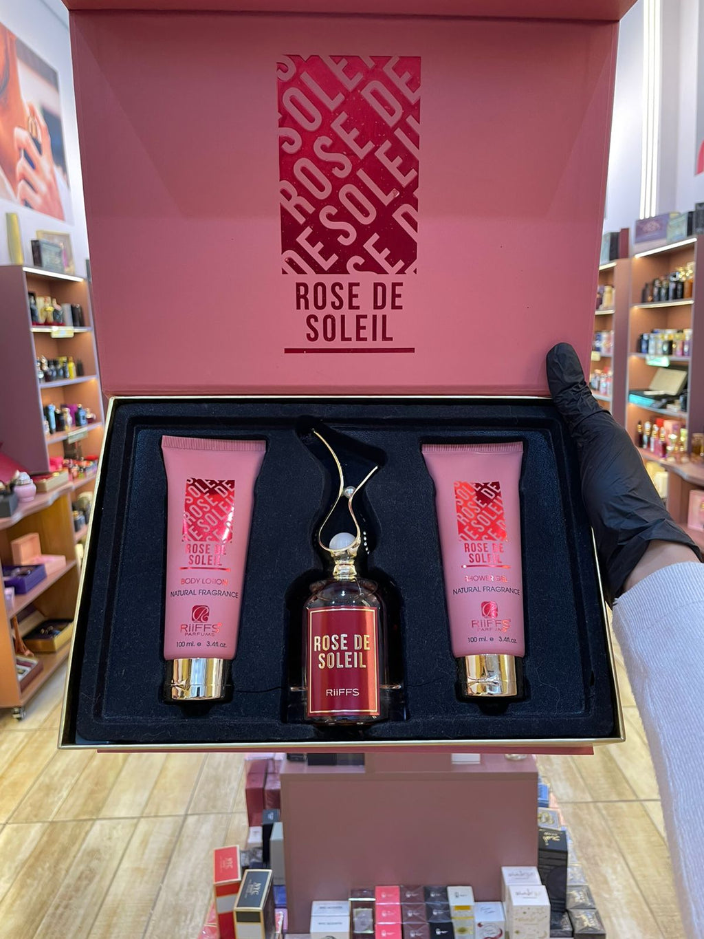 ROSE DE SOLEIL - RIIFFS - EAU DE PARFUM  + SHOWER GEL + BODY LOTION 3 X 100ML