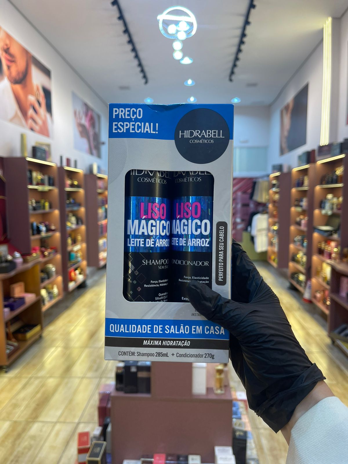 KIT LISO MÁGICO - HIDRABELL - SHAMPOO 285ML - CONDICIONADOR 270G