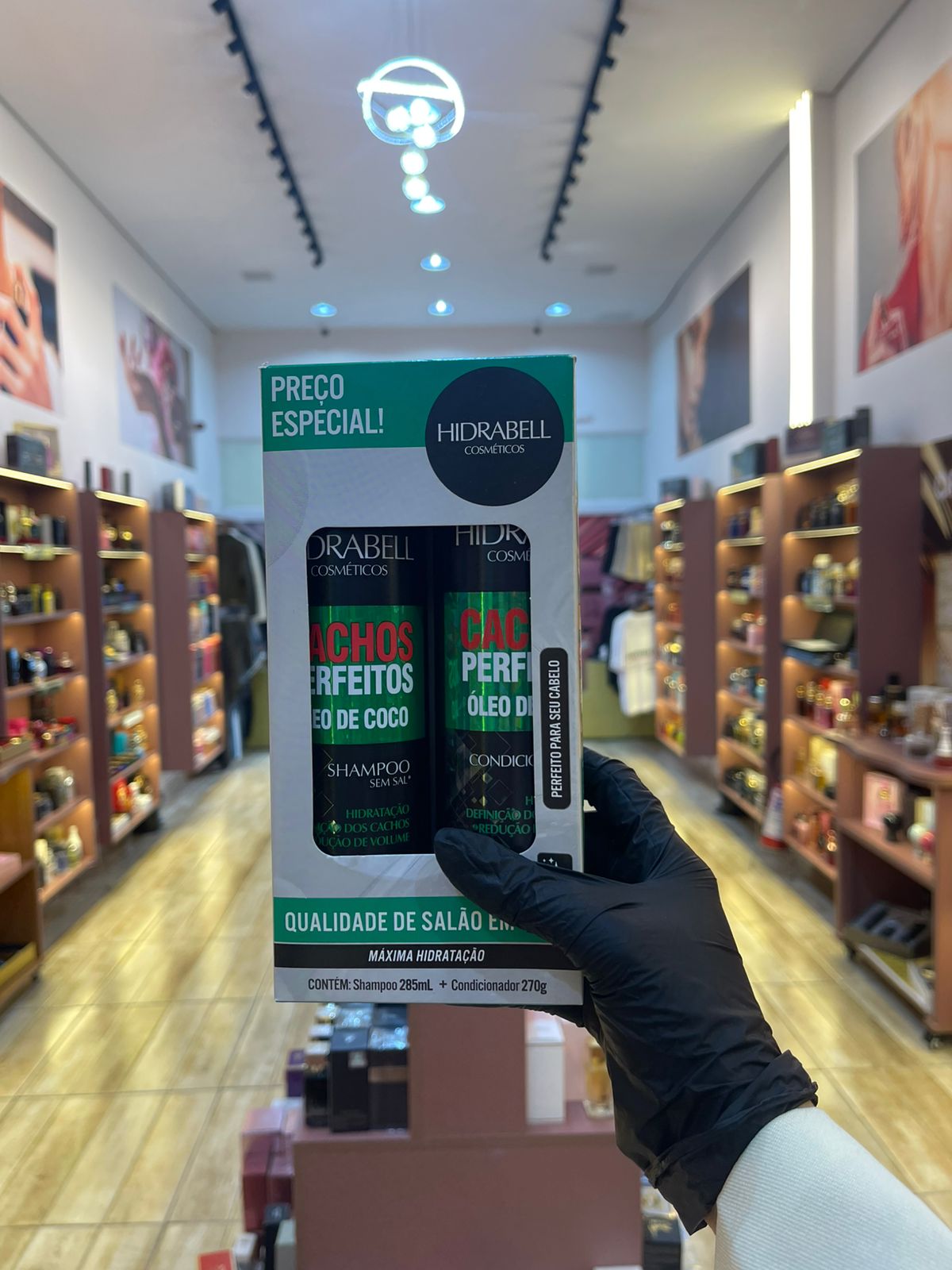 KIT CACHOS PERFEITOS - HIDRABELL - SHAMPOO 285ML - CONDICIONADOR 270G