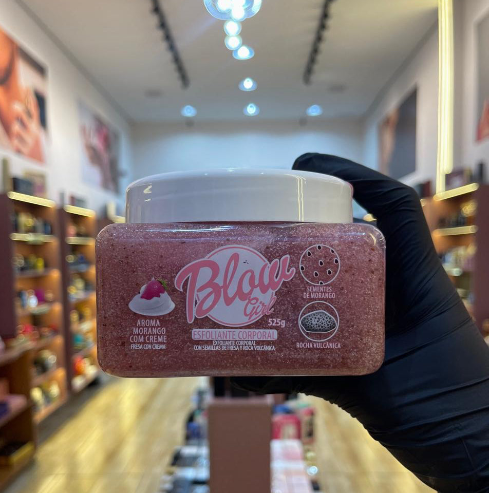 MORANGO COM CREME - BLOW GIRL - ESFOLIANTE CORPORAL - 525G
