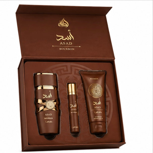 Kit Asad Bourbon Fragrance Gift Set Lattafa