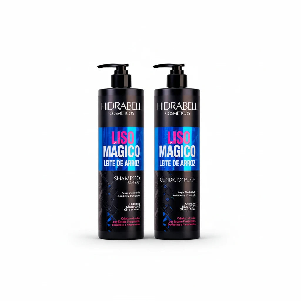 KIT LISO MÁGICO - HIDRABELL - SHAMPOO 285ML - CONDICIONADOR 270G