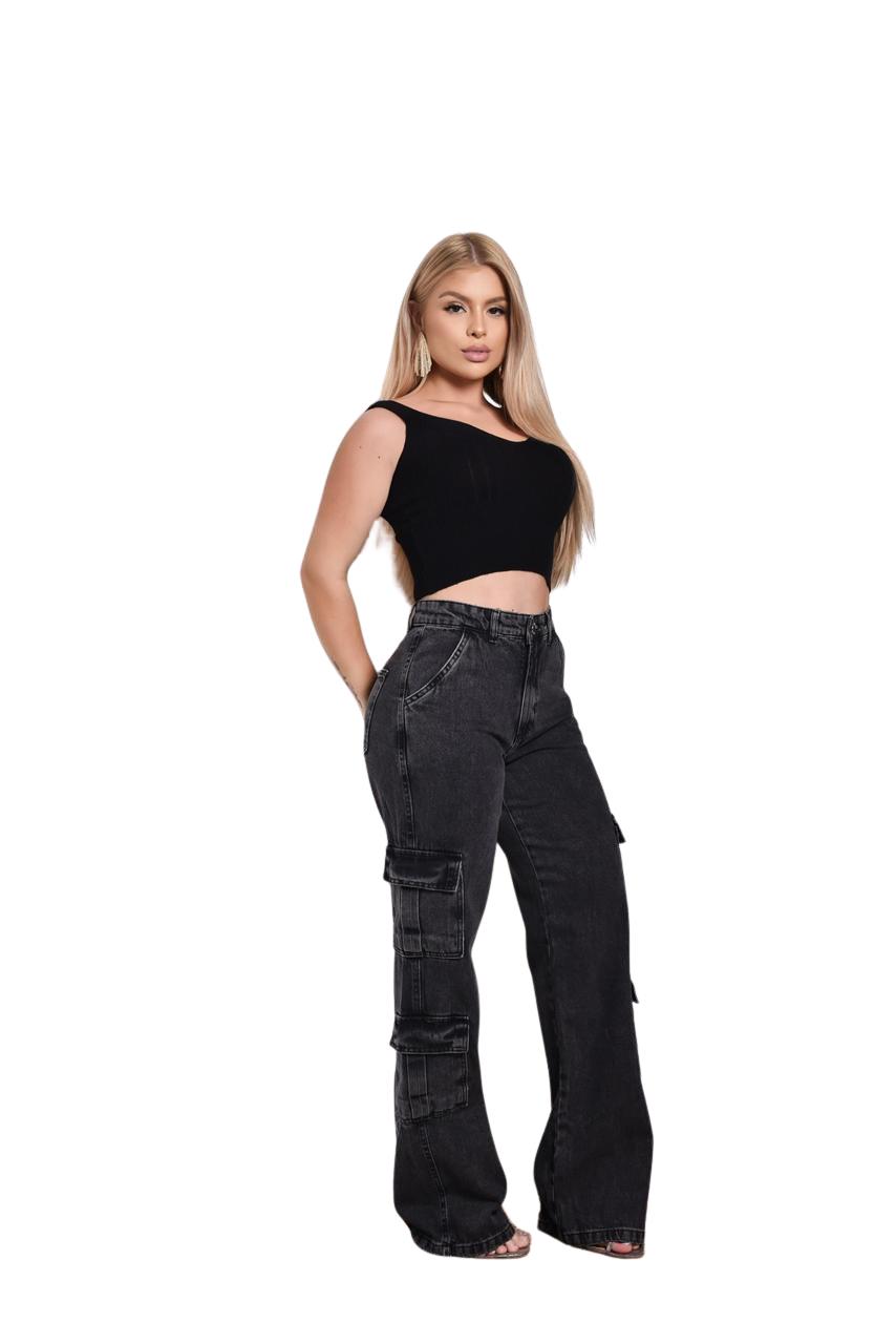 CALCA CARGO 4 BOLSOS GRAFITE - MIRANTE