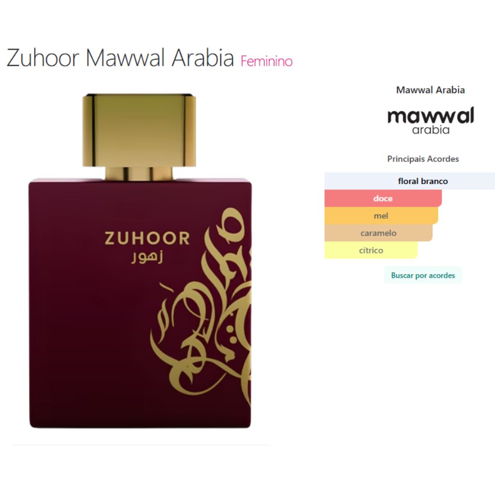 ZUHOOR - MAWWAL ARABIA - EAU DE PARFUM -100ML