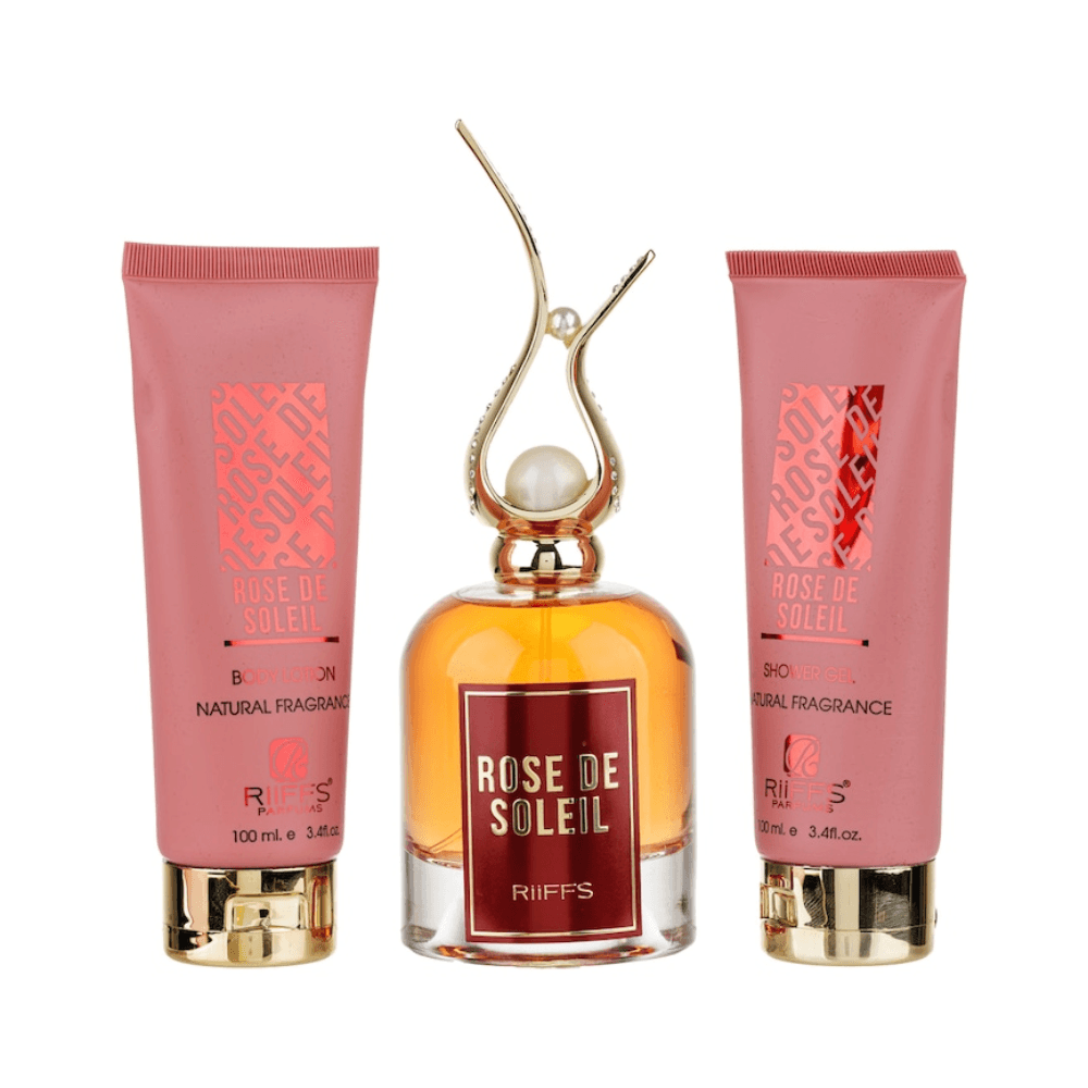 ROSE DE SOLEIL - RIIFFS - EAU DE PARFUM  + SHOWER GEL + BODY LOTION 3 X 100ML