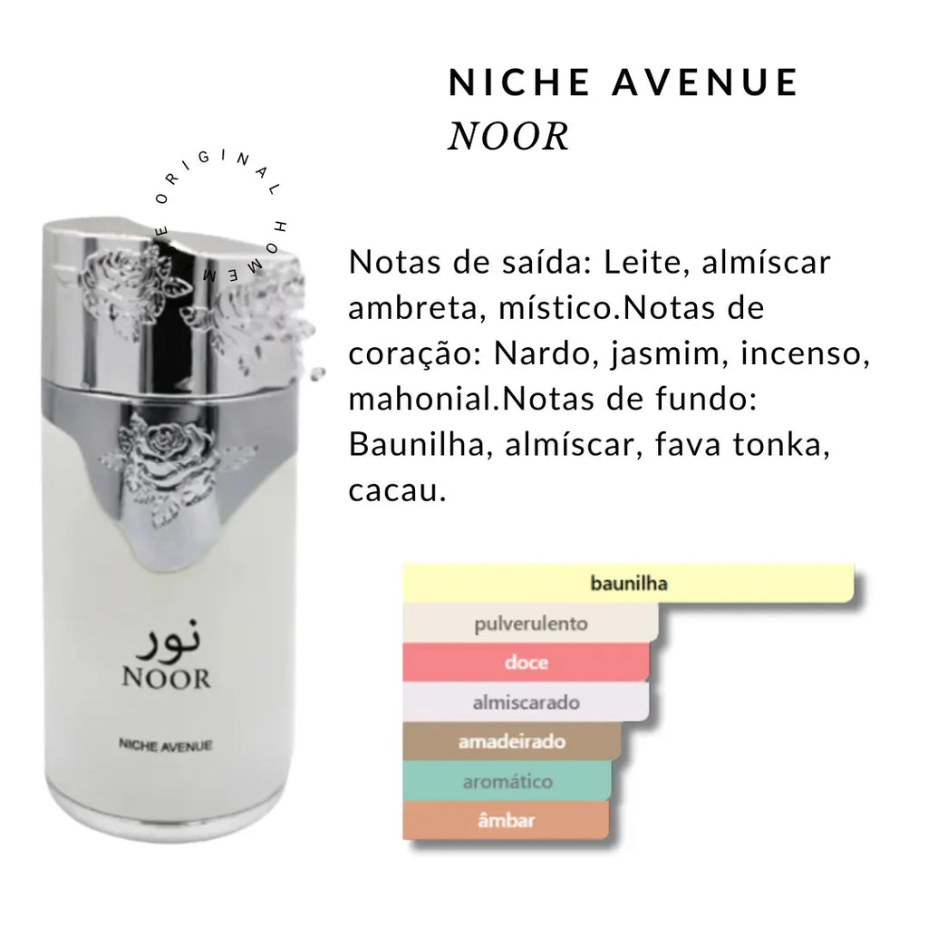 Noor Niche Avenue Perfume Árabe Eau de Parfum 100ml