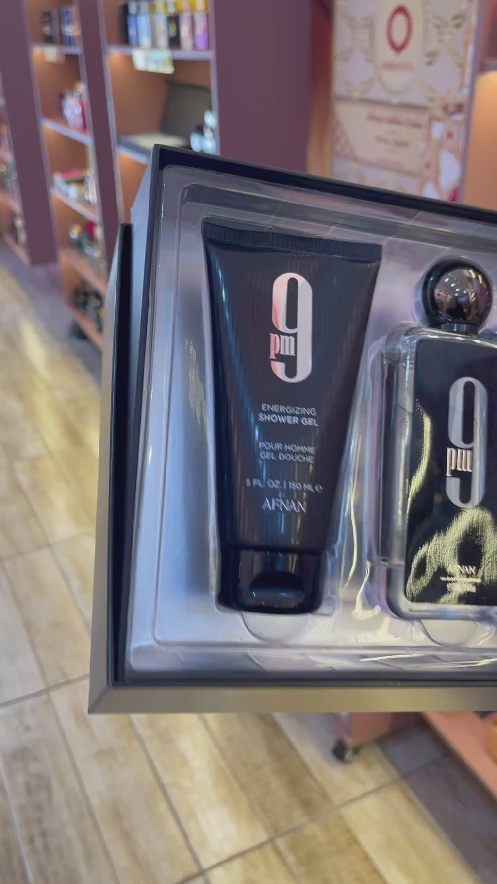 KIT 9 PM - AFNAN - EAU DE PARFUM 100ML - SHOWER GEL 150ML - PERFUMED DEODORANT SPRAY 150ML