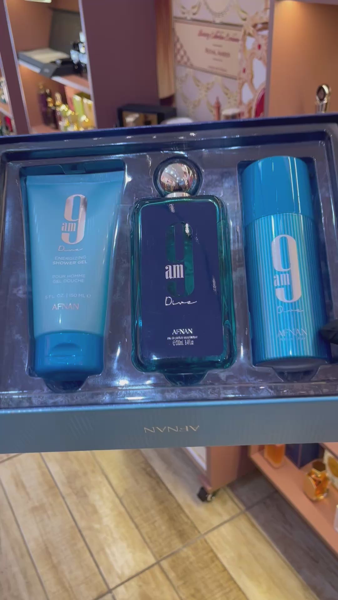 KIT 9 AM DIVE - AFNAN - EAU DE PARFUM 100ML - SHOWER GEL 150ML - PERFUMED DEODORANT SPRAY 150ML